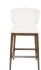 Cabo Bar Stool (White Seat With Solid Wood Base)