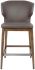 Cabo Bar Stool (Brown Seat With Solid Wood Base)