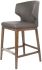 Cabo Bar Stool (Brown Seat With Solid Wood Base)