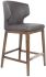 Cabo Bar Stool (Charcoal Seat With Solid Wood Base)