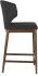 Cabo Counter Stool (Dark Grey Seat With Solid Wood Base)