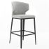Cabo Counter Stool (Light Grey Seat With Metal Base)