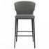 Cabo Counter Stool (Warm Grey Seat With Metal Base)