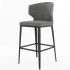Cabo Counter Stool (Warm Grey Seat With Metal Base)