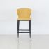 Cabo Bar Stool (Chenille Spicy Mustard Seat With Metal Base)
