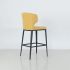 Cabo Counter Stool (Chenille Spicy Mustard Seat With Metal Base)