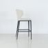 Cabo Bar Stool (Chenille Oyster Seat With Metal Base)