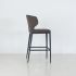 Cabo Bar Stool (Chenille Cocoa Seat With Metal Base)