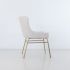 Colette Chair (Set of 2 - Creme With Gold Color Base)