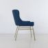 Colette Chair (Set of 2 - Dark Blue With Gold Color Base)