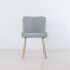 Colette Chair (Set of 2 - Light Grey With Gold Color Base)