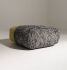 Handmade Knitted Floor Cushion (Mottled Grey & Custard)