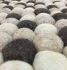 Handmade Woolen Pebble Pouf (Brown Natural)
