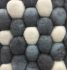 Handmade Woolen Pebble Pouf (Grey Blue)