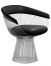 Lovise Wire Dining Chair (Stainless with Black Leather)