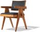 Maia Dining Chair (Walnut & Black Leather)