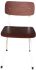 Rika Chair (Set of 2 - Walnut Seat with Back & White Frame)
