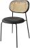 Rose Dining Chair (Set of 2 - Black with Black Leather)