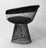 Lovise Wire Dining Chair (Black Frame with Black Cashmere)
