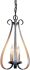 Sweeping Taper Chandelier (3 Arm - Natural Iron)
