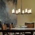 Constellation Chandelier (8 Arm - Dark Smoke & Clear Glass with Opal Diffuser)