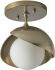 Brooklyn 1-Light Double Shade Semi-Flush (Modern Brass - Modern Brass & Opal Glass)