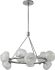 Ume 9-Light Ring Pendant (Sterling & Frosted Glass)