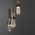 Link 5-Light Blown Glass Pendant (Bronze & Clear Glass with White Threading)