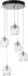 Ume 5-Light Pendant (Sterling & Clear Glass)