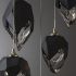 Chrysalis 9-Light Mixed Crystal Pendant (Modern Brass & Black Crystal)