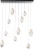 Chrysalis 10-Light Mixed Crystal Pendant (Sterling & White Crystal)