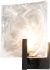 Arc 1-Light Bath Sconce (Large - Black & White Swirl Glass)