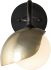 Brooklyn 1-Light Single Shade Long-Arm Sconce (Black - Modern Brass & Opal Glass)