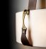Saratoga Sconce (Black - Antique Brass & Natural Linen Shade)
