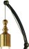 Otto Sconce (Black with Brass Accents & Clear Glass with Frosted Diffuser)