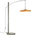 Disq Arc LED Floor Lamp (Dark Smoke & Cork Shade)