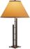 Metra Double Table Lamp (Natural Iron & Doeskin Suede Shade)