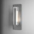 Vertical Bar Fluted Glass Outdoor Sconce (Medium - Coastal Burnished Steel & Clear Glass with Opal Diffuser)