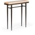 Wick Console Table (Bronze with Natural Wood Top)