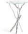 Brindille Accent Table (Sterling & Glass Top)