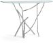 Brindille Console Table (Sterling & Glass Top)