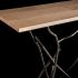 Brindille Console Table (Dark Smoke with Natural Wood Top)