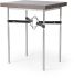 Equus Wood Top Side Table (Sterling with Brown Wood Top)