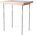 Senza Side Table (Sterling with Natural Wood Top)