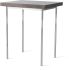 Senza Side Table (Sterling with Brown Wood Top)
