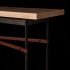 Equus Wood Top Console Table (Dark Smoke with Natural Wood Top)
