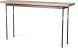 Senza Console Table (Dark Smoke with Natural Wood Top)