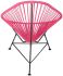 Acapulco Chair (Pink Weave on Black Frame)
