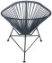 Acapulco Chair (Grey Weave on Black Frame)