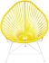 Acapulco Chair (Yellow Weave on White Frame)